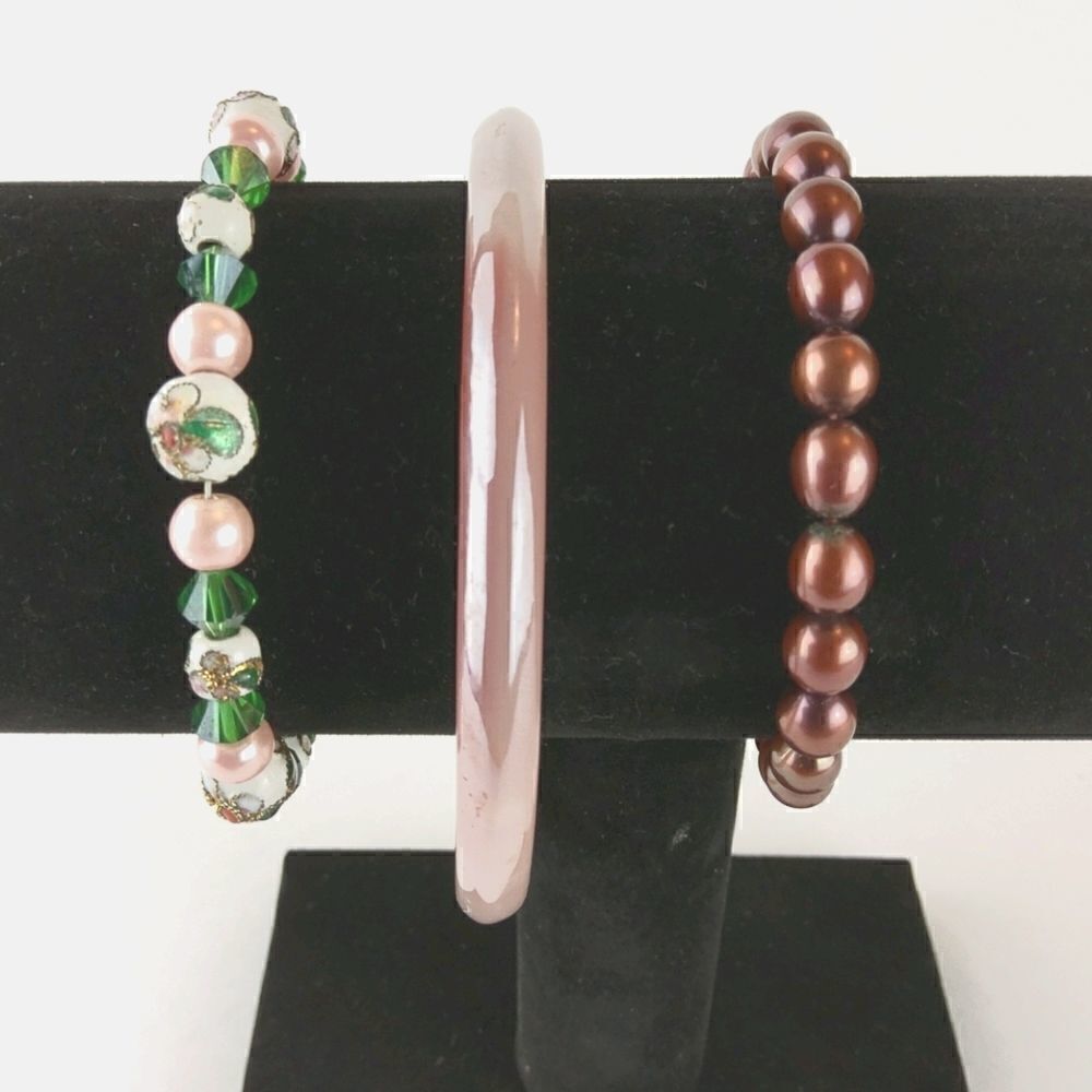 (3/$20) three beaded and bangle bracelets